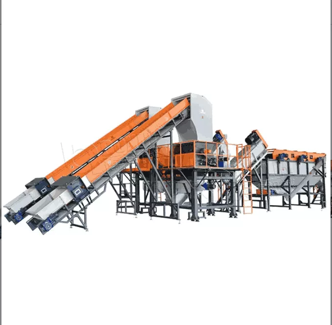 2000KG/H LDPE PE Film Recycling Washing Production Line with film squeeizer